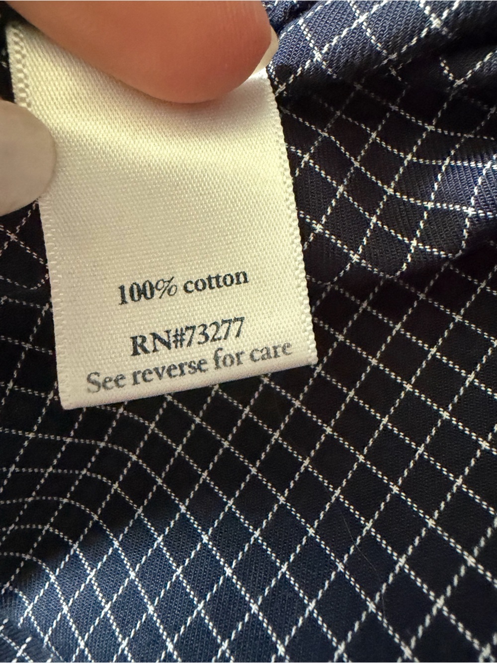 croft & barrow Men's Navy and White Check Button-Down Shirt - Picture 6 of 6